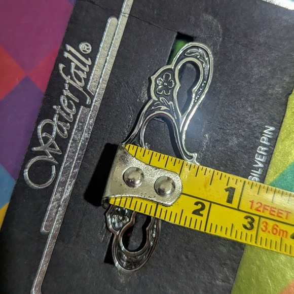 New Vintage Waterfall Jewelers Sterling Silver Heart Pin Brooch - Picture 4 of 4